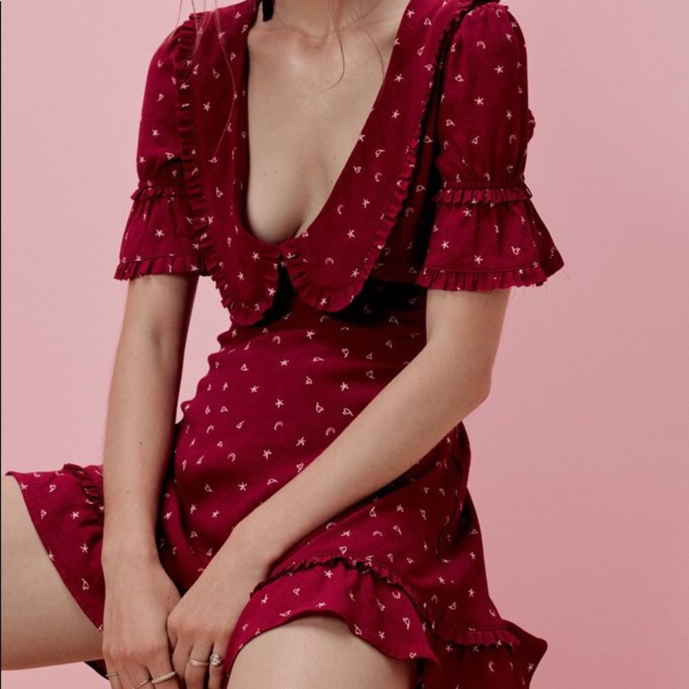 For Love + Lemons La Tez Mini Dress Small